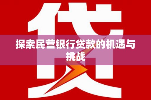 芬园探索民营银行贷款的机遇与挑战