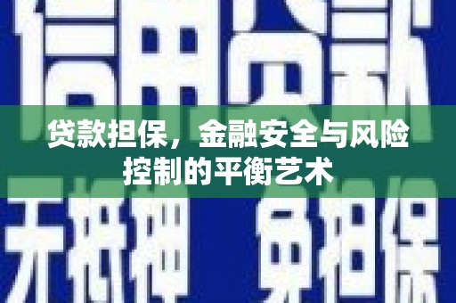 垣曲贷款担保，金融安全与风险控制的平衡艺术